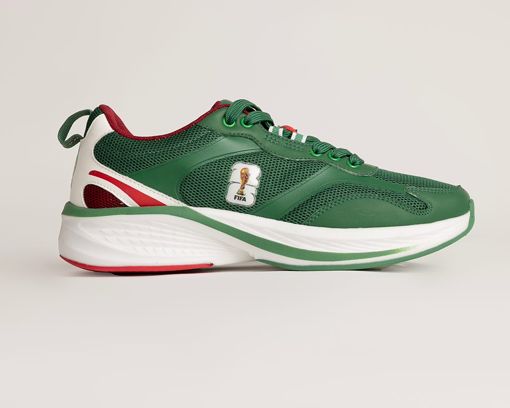Tyrek Team Mexico Green and Red Mesh Sneaker