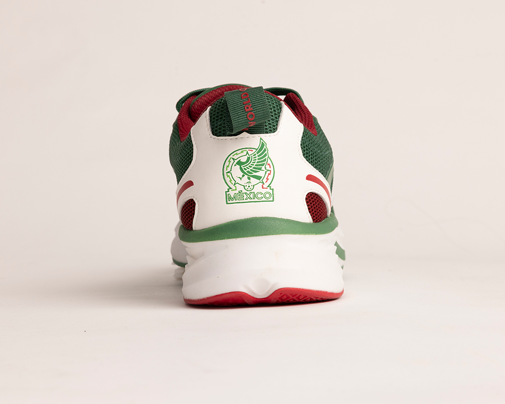 Tyrek Team Mexico Green and Red Mesh Sneaker - Image 2
