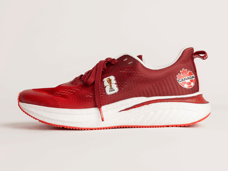 Tyrek Team Canada Dark Red Mesh Sneaker