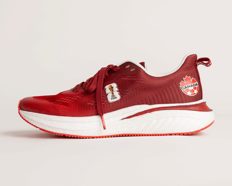 Tyrek Team Canada Dark Red Mesh Sneaker