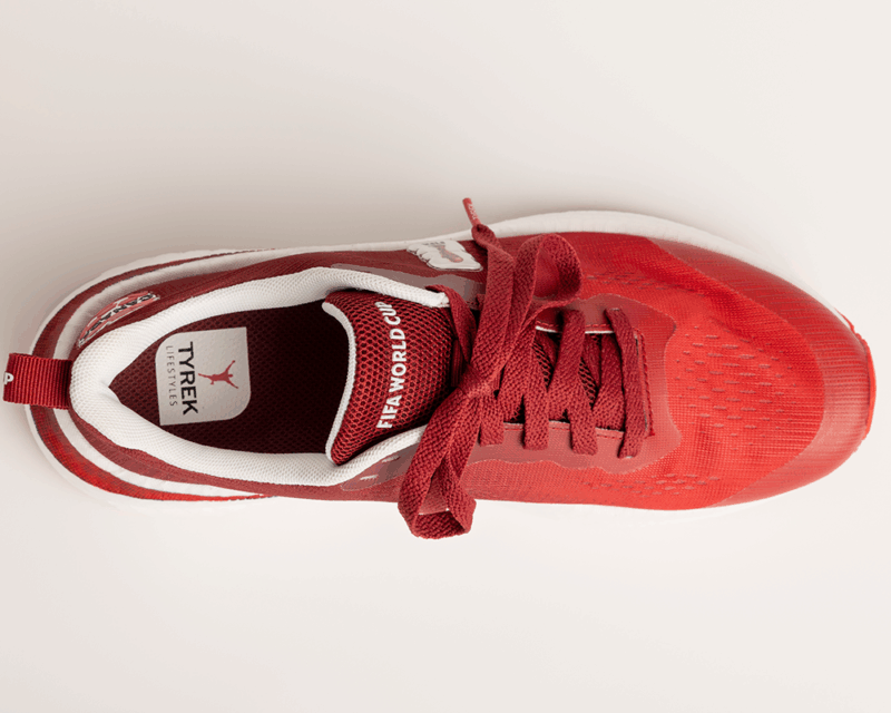 Tyrek Team Canada Dark Red Mesh Sneaker - Image 4