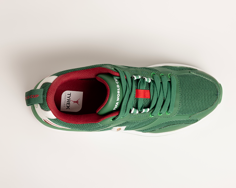 Tyrek Team Mexico Green and Red Mesh Sneaker - Image 4